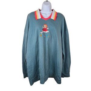 Studio Ghibli Ponyo Sweatshirt 2XL By Her Universe Blue Collared